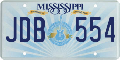 MS license plate JDB554