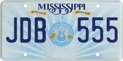 MS license plate JDB555