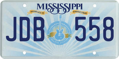 MS license plate JDB558