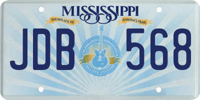 MS license plate JDB568