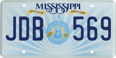 MS license plate JDB569