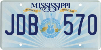 MS license plate JDB570