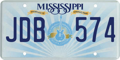 MS license plate JDB574