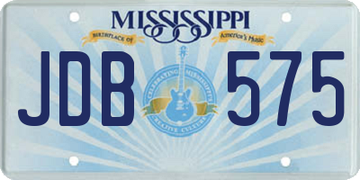 MS license plate JDB575
