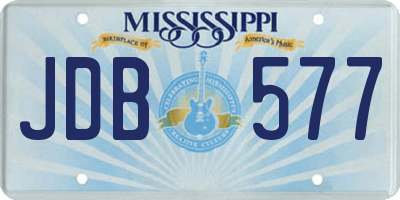 MS license plate JDB577
