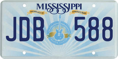MS license plate JDB588