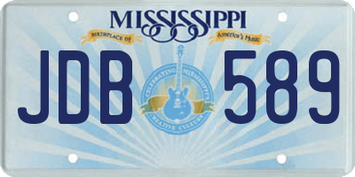 MS license plate JDB589