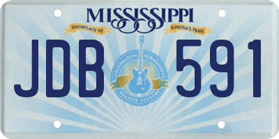 MS license plate JDB591