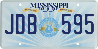 MS license plate JDB595