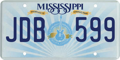 MS license plate JDB599