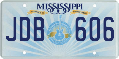 MS license plate JDB606