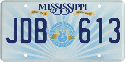 MS license plate JDB613
