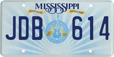 MS license plate JDB614