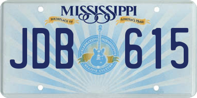 MS license plate JDB615