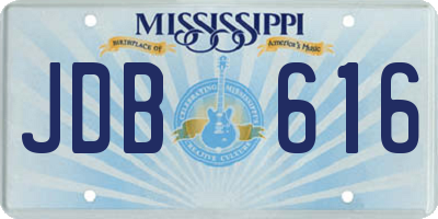 MS license plate JDB616