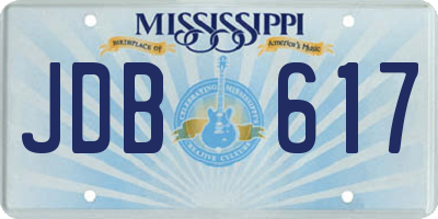 MS license plate JDB617