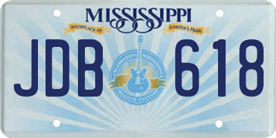 MS license plate JDB618