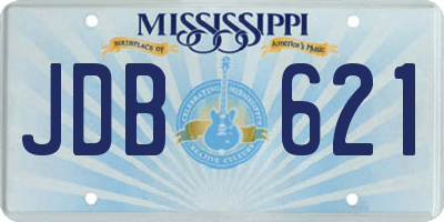 MS license plate JDB621