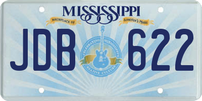 MS license plate JDB622