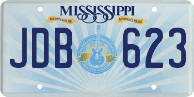MS license plate JDB623