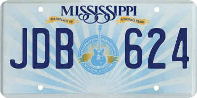 MS license plate JDB624