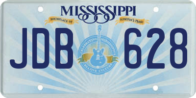MS license plate JDB628