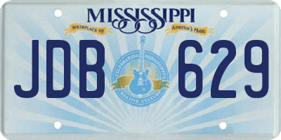 MS license plate JDB629