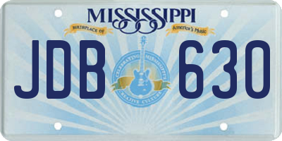 MS license plate JDB630