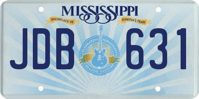 MS license plate JDB631