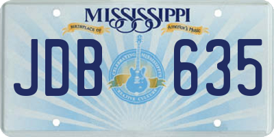 MS license plate JDB635
