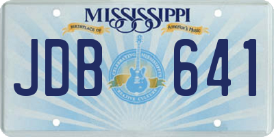 MS license plate JDB641
