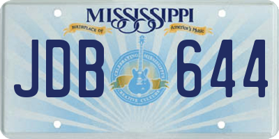 MS license plate JDB644