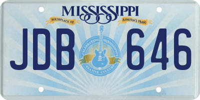 MS license plate JDB646