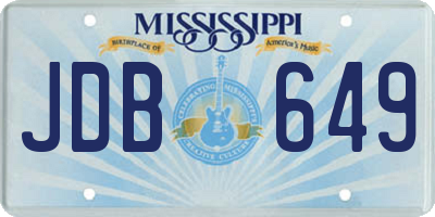 MS license plate JDB649