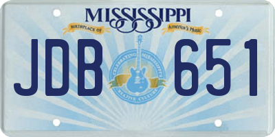 MS license plate JDB651