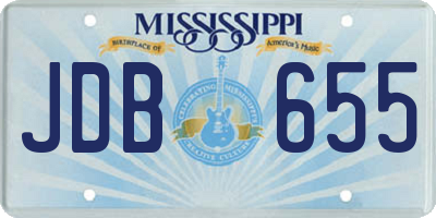 MS license plate JDB655