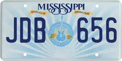 MS license plate JDB656
