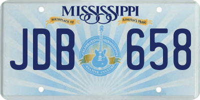 MS license plate JDB658