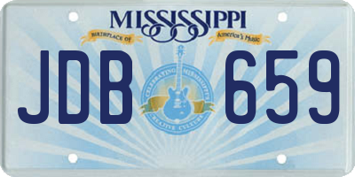 MS license plate JDB659
