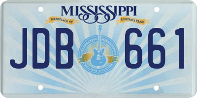 MS license plate JDB661