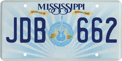 MS license plate JDB662