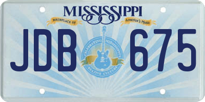 MS license plate JDB675