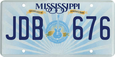 MS license plate JDB676