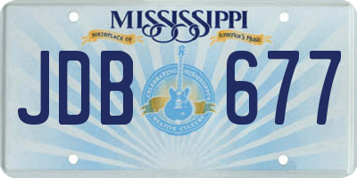 MS license plate JDB677