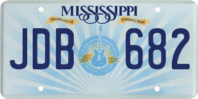 MS license plate JDB682
