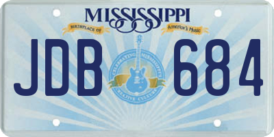 MS license plate JDB684