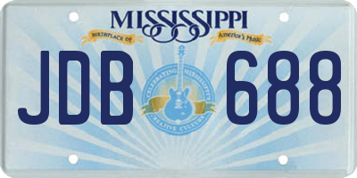 MS license plate JDB688