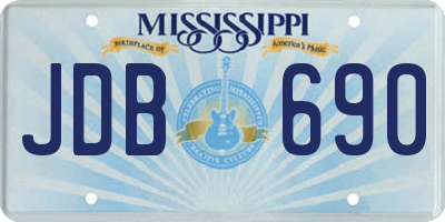 MS license plate JDB690