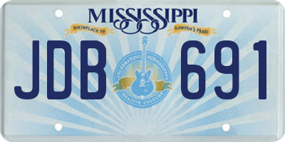 MS license plate JDB691