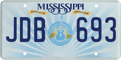 MS license plate JDB693